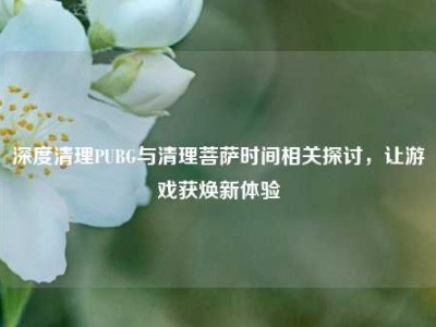 深度清理PUBG与清理菩萨时间相关探讨，让游戏获焕新体验