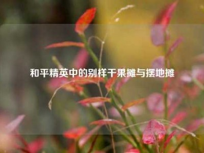 和平精英中的别样干果摊与摆地摊