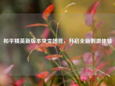 和平精英新版本突变团竞，开启全新刺激体验