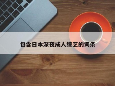包含日本深夜成人综艺的词条