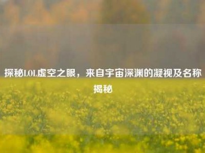 探秘LOL虚空之眼，来自宇宙深渊的凝视及名称揭秘