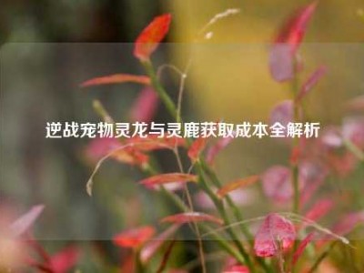 逆战宠物灵龙与灵鹿获取成本全解析