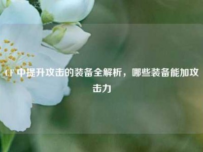 CF 中提升攻击的装备全解析，哪些装备能加攻击力