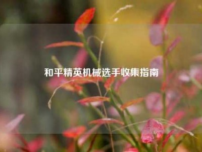 和平精英机械选手收集指南