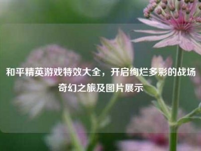 和平精英游戏特效大全，开启绚烂多彩的战场奇幻之旅及图片展示