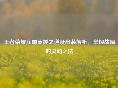 王者荣耀庄周支援之道及出装解析，掌控战局的灵动之法
