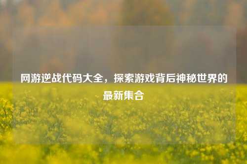 网游逆战代码大全，探索游戏背后神秘世界的最新集合